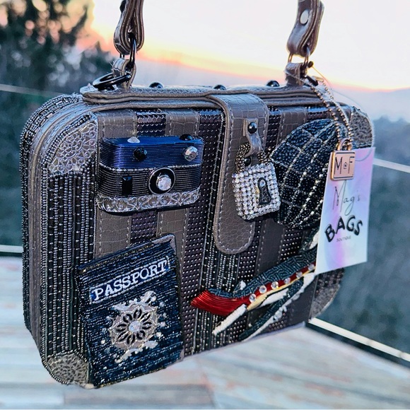 Mary Frances: Beaded Travel Passport Camera Bag - Picture 16 of 16